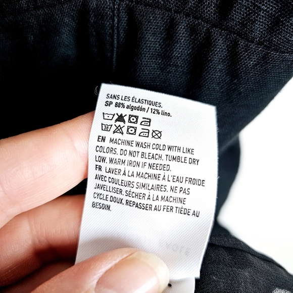 American Eagle Black Linen Blend Dress NWT - Picture 9 of 13